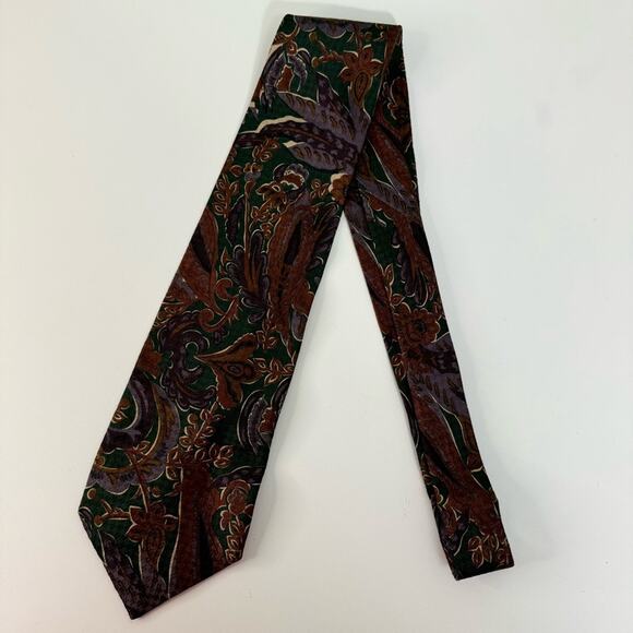 Jean-Louis Scherrer Silk Tie Adjustable Pointed Floral Print Mens One Size - Picture 7 of 7